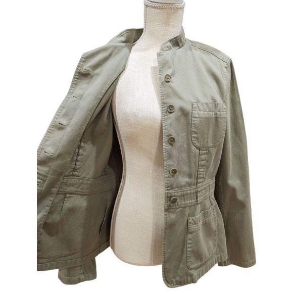 Gerald Darel Nolwenne Utility Jacket Khaki Green Size 10, 42 - Picture 5 of 9